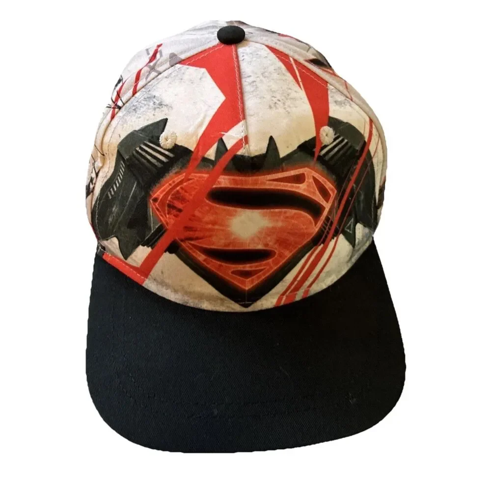 Youth Batman Vs Superman Dawn Of Justice SnapBack Hat VTG Cap Dc Comic OSFM